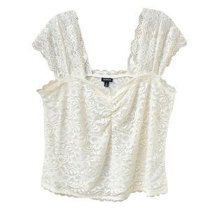 TORRID STRETCH LACE Sweetheart Cinch Front Top Plus Size 2X
